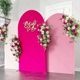 Party Decoration 2M Chiara Arch Cover Elastic Double Sided White Baby Pink Fabric Backdrop For Birthday Shower Wedding