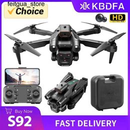 Drones KBDFA S92 triple camera high-definition 1080P drone Esc obstacle avoidance brush motor WIFI FPV optical flow remote control four helicopter toy S24513