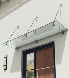 KINMADE Glass Door Canopy Bracket Hardware Porch Window Awning Stainless Steel Modern Style Easy to install9798017