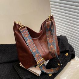 Evening Bags Retro Bucket Bag For Women PU Leather Shoulder Luxury Female Tote Brands Ladies Crossbody Purse Totes Bolsa