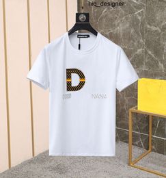Mens Designer t Shirt Italian Milan Fashion Print T-shirt Summer Black White Hip Hop Streetwear 100% Cotton Tops Plus Size 12559 dsquares dsqureditys 2 dsquards 7BGF