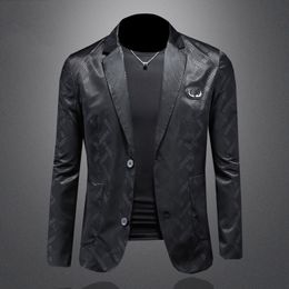 2024デザイナー新しい高品質のメンズスーツジャケット、ファッショナブルでハンサムなビジネススーツジャケット、サイズM-5XL