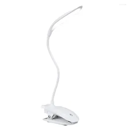 Table Lamps White Desk Lamp USB Led 16 With Clip Bed Reading Book Light