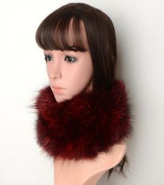 Women Ring Scarf Winter hats Elastic Knit Real Fur Scarves For Neck Warmer Female Hair Bands Headbands Girls1958678