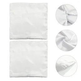 Pillow 2 Pcs Imitation Silk Pillowcase Satin Throw Cover Faux Covers Sofa Square Euro Sham Silky For