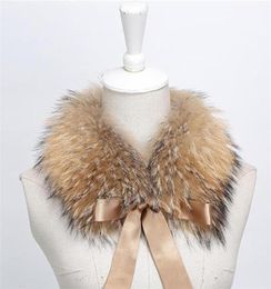 Scarves 2021 Fashion Fur Collar Scarf Winter Real Scorpion Square Ladies Coat Decoration Collar1609006