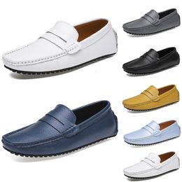 GAI casual shoes for men low whites black deep grey silver dark blue yellow flat sole outdoor shoes