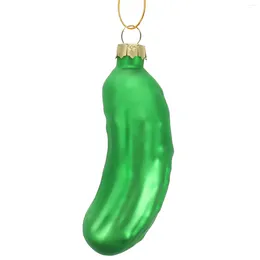 Decorative Figurines Cucumber Pendant Xmas Supplies Green Christmas Decorations The Tree Ornament Glass Ornaments