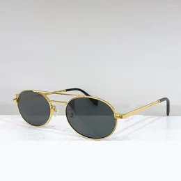 Sunglasses Wome Outdoor Business Travel High Quality Oval Titanium Frame MIni Eyewear Vintage Uv400 Fashion Glassses