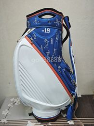 Golf Clubs Cart Bags Golf Bags blue-white Waterproof, wear-resistant and lightweight Contact us to view pictures with LOGO