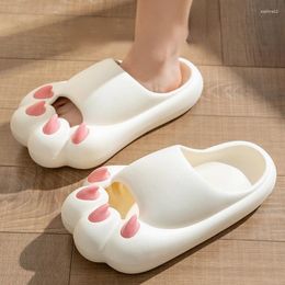 Bath Mats Women Kawaii Slippers Thicken Soft EVA Kitty Shoes Bathroom Items