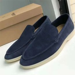 Summer Walk Loafers Loro Piano Mens Woman Shoes Dress Flat Low Top Suede Leather Moccasins Comfort Loafer Sneakers Send And Dust Bag 26