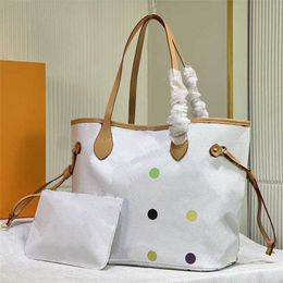 Hot Quality Designer Handbag Brown Tote Bags Colorful Totes Women Leather Shoulder Shopping bag Lady Wallet 240115