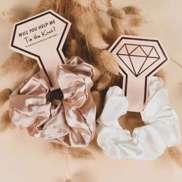 Party Favour To Have And Hold Bridesmaid Satin Scrunchies Gifts - Diamond Tag Hair Bachelorette Bride Tribe