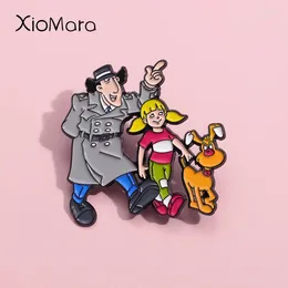 Brooches Nostalgic Humorous Tv Enamel Pins Custom 90S Comedy Family Animation Lapel Badges Cartoon Retro Jewelry Gift For Fans