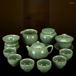 Teaware Sets Travel Chinese Tea Set Accessories Kettle Infuser Gaiwan Ceramic Bubble Maker Taza De Te Tableware YX50TS