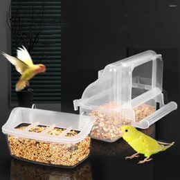 Other Bird Supplies Anti-splash Plastic Parrot Food Container Box Transparent Water Hanging Bowl For Pigeons Parrots Canaries