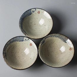 Cups Saucers Antique Hand Painted Tea Cup Jingdezhen Creative Ceramic Teacup Japanese Rough Pottery