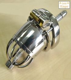 New Super Small Male Device 45MM Adult Cock Cage With Urethral Catheter BDSM Sex Toys Stainless Steel Belt9733534