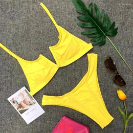 Women's Swimwear Splicing Bikini Thong V Shape Swimsuit Brazilian Y2K Two Piece Women Beach Outfit Bathing Suit Micro Bikinis Sets Mujer