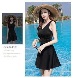 Type 2024 Large Size Women's Swimsuit Conservative Sexy Breathable Skirt Fashion Thin Back Beach Spa