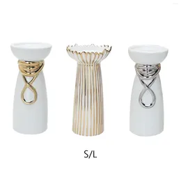 Candle Holders Pillar Holder Candlestick Stand Stick Ceramic For Dining