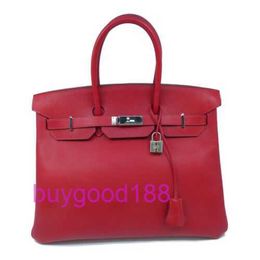 AAbirdkin Delicate Luxury Designer Totes Bag 10 35 Handbag Veau Epsom Leather Red Red Women's Handbag Crossbody Bag
