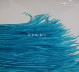 20 yardslot dark turquoise teal blue ostrich feather trimming fringe on Satin Header 5quot 6quot in width for dress decora9708640