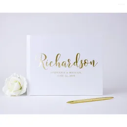 Party Supplies Gold Foil Wedding Guest Book Alternative Custom Guestbook Personalised Horizontal