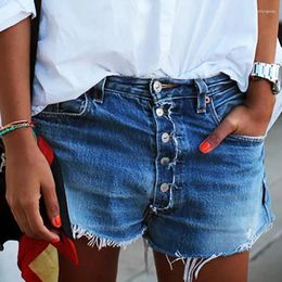 Women's Shorts Cozy Denim Women Summer Single-breasted Brushed Fashion Female Casual Street Pocket Straight Jeans Pants