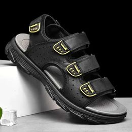 Sandals Men Hook&loop Waterproof Casual Beach Shoes Flip Flop Outdoor Wading Comfortable Fashion Sneakers 26db