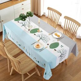 Table Cloth Waterproof And Oil-proof Wash Free Rectangular Northern Europe Ins High-grade Coffee Art PVC