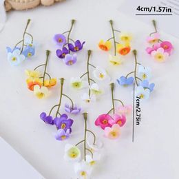 Decorative Flowers 20pcs Silk Artificial Flower Campanula Christmas Wedding Bridal Bouquet Scrapbook Diy Gifts Home Garden Arch Decoration