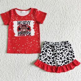 Clothing Sets Baby Girls Clothes Shorts Western Cow Fashion Kids Designer Clothese Boutique Outfits Children