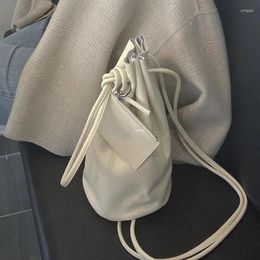 Cosmetic Bags Fashion High Capacity Crossbody Handbags Cute Suede Bucket Bag Organiser Tassel PU Leather Womens Shoulder Messenger
