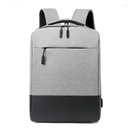 Backpack Super Light Oxford USB Charging Laptop Men Waterproof Travel For Computer Business School Bag