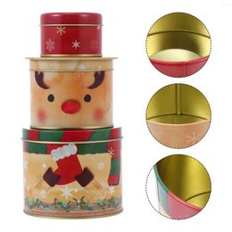 Storage Bottles Christmas Tin Box Go Food Containers Lids Biscuit Tank Tinplate Jars Mother