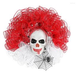 Decorative Flowers Hangings Ghost Festival Face Wall Halloween Wreath Hanging Pende Party Decoration Props