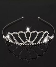 Beautiful Shiny Crystal Bridal Tiara Party Pageant Silver Plated Crown Headband Cheap Wedding Tiaras Accessories MMA16251545782