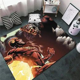 Carpets Funny Monkey Trippy Hippy Gorilla Animal Doormat Rugs For Living Room Bathroom Kitchen Rug Anti-Slip Flannel Mat