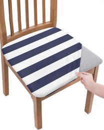 Chair Covers Navy Blue White Stripes Elasticity Cover Office Computer Seat Protector Case Home Kitchen Dining Room Slipcovers