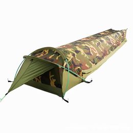 Tents and Shelters Ultralight single person tunnel tent outdoor camping survival tentQ240511