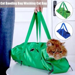 Cat Carriers Multi-Function Dog/Cat Grooming Restraint Bags For Bathing Washing Trimming Nail Green/Blue NW