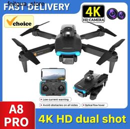 Drones A8 Pro Drone 4K Dual Camera Aerial Photography Folding Aircraft Four way Obstacle Avoidance for Remote Control of Drone FPV S24513