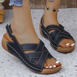 Casual Shoes Woman Sandals Elegant Summer Ladies Shoe Wedge For Soft Footwear Female Women Outdoor