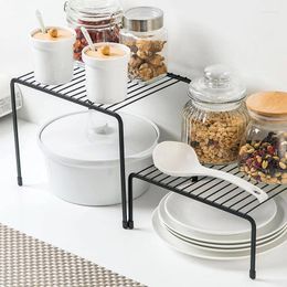 Kitchen Storage 1Pc Single Layer Seasoning Jar Pot Shelf Closet Space Saving Wardrobe Organiser Multifunctional Metal Rack