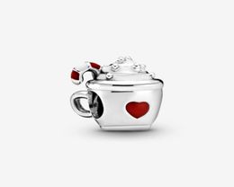 100 925 Sterling Silver Cocoa and Candy Cane Charms Fit Original European Charm Bracelet Fashion Women Wedding Engagement Jewelry4240494