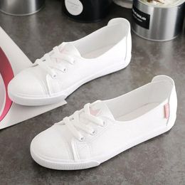 Casual Shoes Comemore Comfortable Women's Flat White Lace-up Summer Vulcanized Sneakers Ladies Light Soft Shallow Mouth Loafers