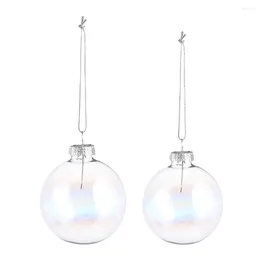 Decorative Figurines 2 PCS Glass Christmas Ball Festive Embellishment Wedding Decorations Ornament Pearlescent