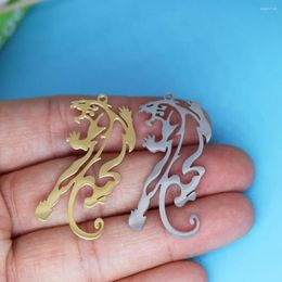 Pendant Necklaces 3pcs/lot Tiger Pantrer Charm For Jewelry Making Fit Stainless Steel Bracelet Necklace DIY Crafts Supplier